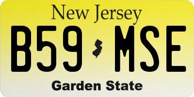 NJ license plate B59MSE