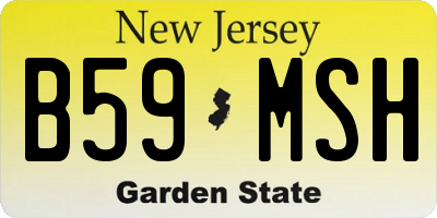 NJ license plate B59MSH