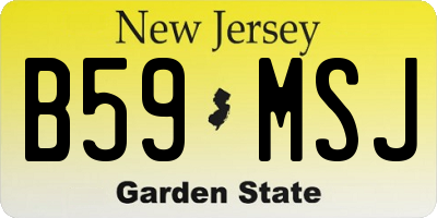 NJ license plate B59MSJ