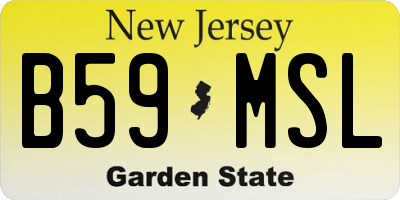 NJ license plate B59MSL