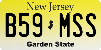 NJ license plate B59MSS