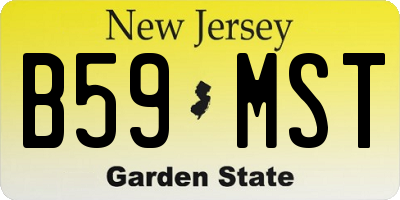 NJ license plate B59MST