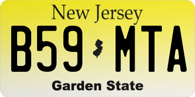 NJ license plate B59MTA