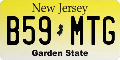 NJ license plate B59MTG