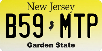 NJ license plate B59MTP