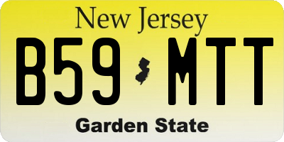 NJ license plate B59MTT