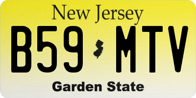 NJ license plate B59MTV