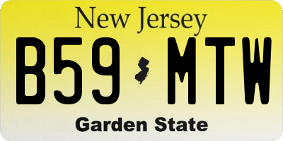 NJ license plate B59MTW