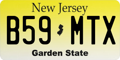 NJ license plate B59MTX