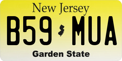 NJ license plate B59MUA