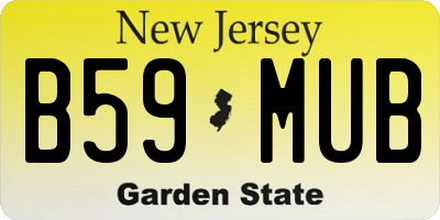NJ license plate B59MUB