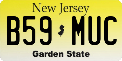 NJ license plate B59MUC