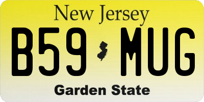 NJ license plate B59MUG