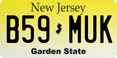 NJ license plate B59MUK