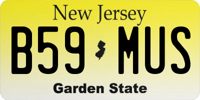 NJ license plate B59MUS