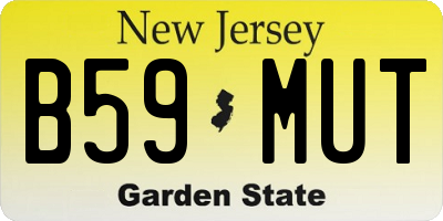 NJ license plate B59MUT