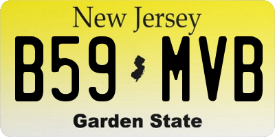 NJ license plate B59MVB