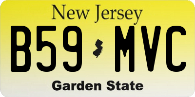 NJ license plate B59MVC