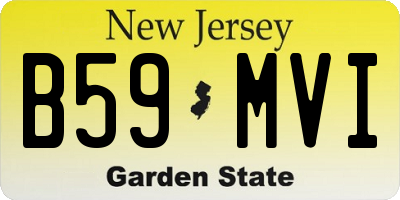 NJ license plate B59MVI
