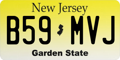 NJ license plate B59MVJ