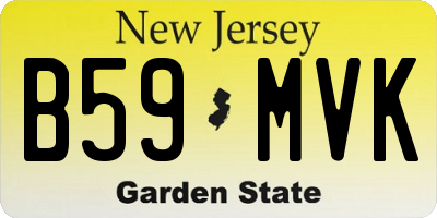 NJ license plate B59MVK
