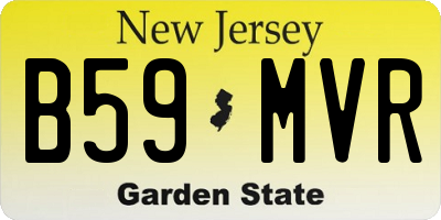 NJ license plate B59MVR