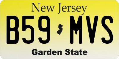 NJ license plate B59MVS