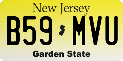 NJ license plate B59MVU