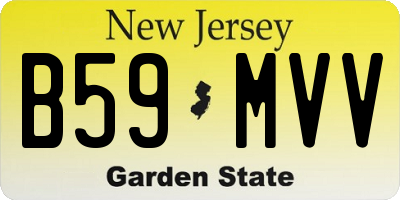NJ license plate B59MVV