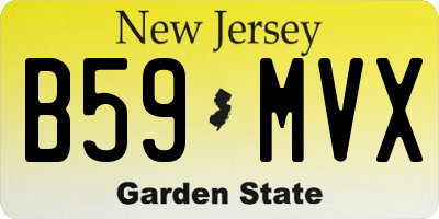 NJ license plate B59MVX