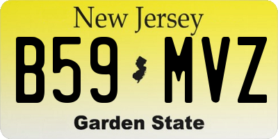 NJ license plate B59MVZ