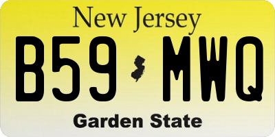 NJ license plate B59MWQ