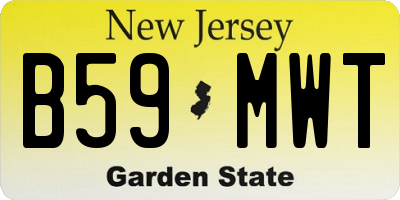 NJ license plate B59MWT