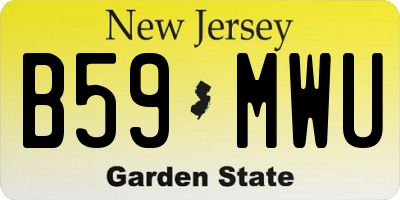 NJ license plate B59MWU