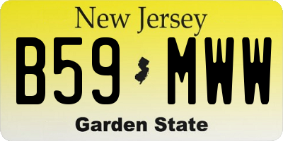 NJ license plate B59MWW