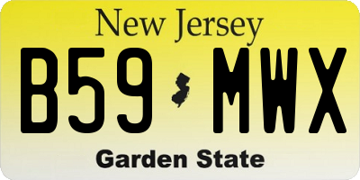 NJ license plate B59MWX