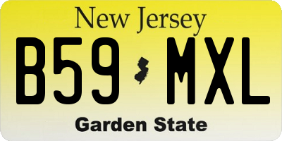 NJ license plate B59MXL