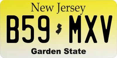 NJ license plate B59MXV