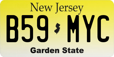 NJ license plate B59MYC