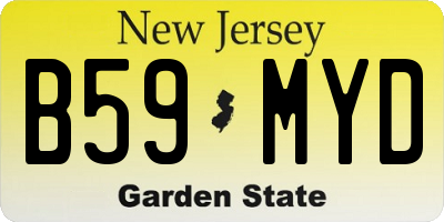 NJ license plate B59MYD
