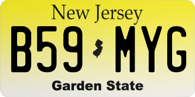 NJ license plate B59MYG