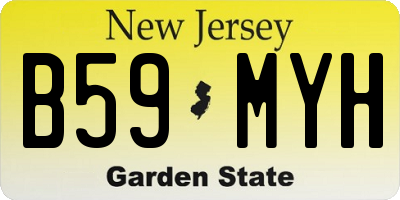 NJ license plate B59MYH