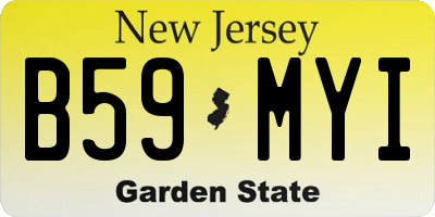 NJ license plate B59MYI
