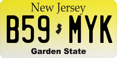 NJ license plate B59MYK