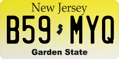 NJ license plate B59MYQ