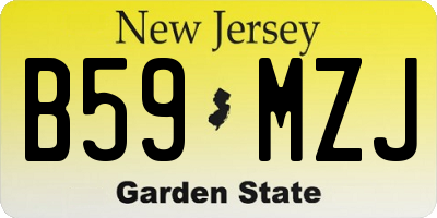 NJ license plate B59MZJ