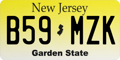 NJ license plate B59MZK