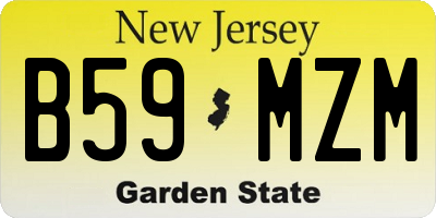 NJ license plate B59MZM