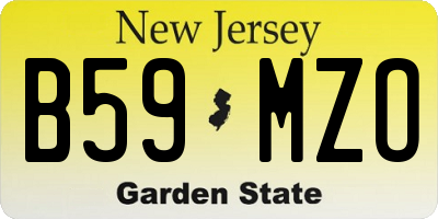 NJ license plate B59MZO