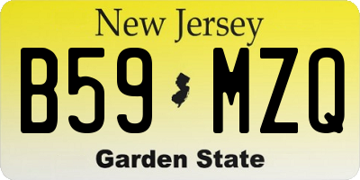 NJ license plate B59MZQ